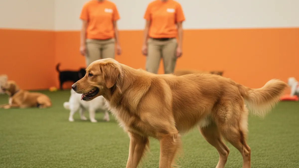 Cachorro andando de um lado para o outro na sala